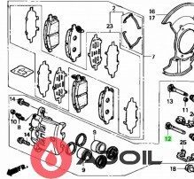 Напрямна супорта переднього 45235-S9A-A01
