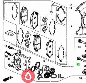 Напрямна супорта переднього 45235-S9A-A01