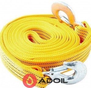 Трос ленточный, с металлическими крючками 6тонн 5,5метров Carlife TR704/P