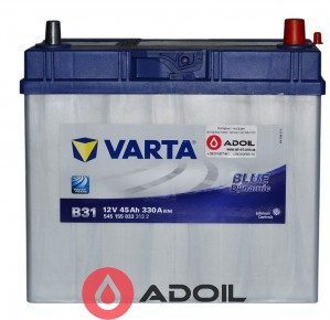 VARTA 545155033  45Ач 330А (0) Blue Dynamic (тонкие клемы) B31