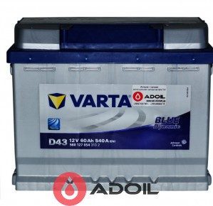 Varta 560127054 60Ач 540А (1) Blue Dynamic D43