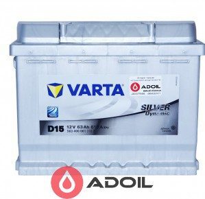 VARTA 563400061 63Ач 610А (0) Silver Dynamic D15