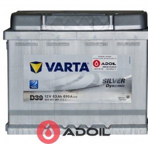VARTA 563401061 63Ач 610А (1) Silver Dynamic D39