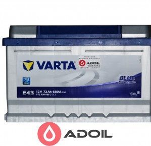 VARTA 572409068 72Ач 680А (0) Blue Dynamic E43