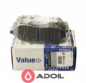 Передні гальмівні колодки value+ Renault 7711946187