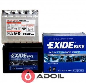 Акумулятор сухозаряджений Exide YTR4A-BS