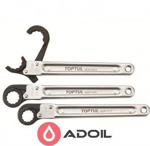 Ключ рожковый с трещоткой 11мм. TOPTUL AEAT1111