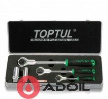 Набор трещоток перекидных 3 ед.+ свечные головки TOPTUL GCAD0501