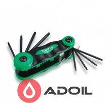 Набор складной ключей TORX: T6-T25 (материал CRV-6150) TOPTUL AIFB0802