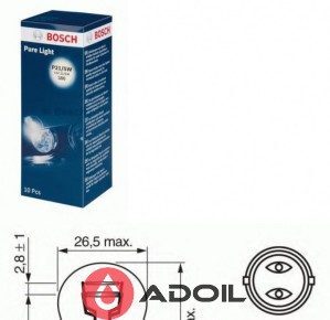 Автолампа P21/5W 12V/21/5W/BAY15d Bosch