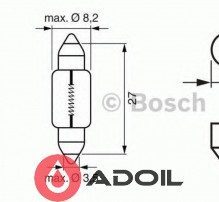Автолампа 12V/3W/SV7-8 Pure Light Bosch