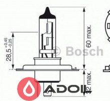 Автолампа H4 24V/75/70W/P43t Bosch