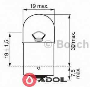 Автолампа R10W 24V/10W/BA15s Bosch