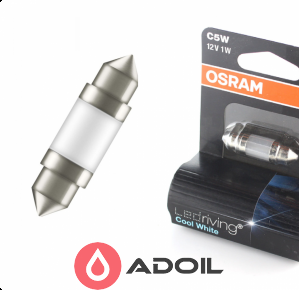 Автолампа LED 6000К (аналог С5W) 2шт Osram