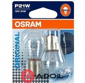 Автолампа P21W 12V/21W/BA15s 2шт Osram